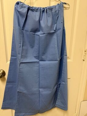 Br New Blue Women’s Drawstring Waist Maxi Skirt saree shirt inner cotton button